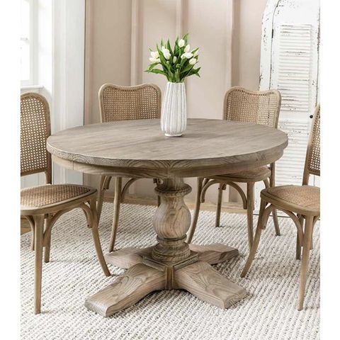 Natural Wood Round Dining Table for Nolan Natural Wood Round Dining Table